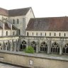 Abbaye de Noirlac - latéral et transept est de l'église, dortoir des moines vus de la terrasse du dortoir des convers