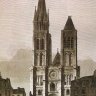 La basilique Saint-denis en 1844-1855 par Félix Benoist 1818-1896), peintre, graveur et graveur français.