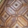 Chenonceau - La Librairie - le plafond à caissons en chêne (1525) de style italien 