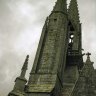Pleyben - la tourelle escalier et la tour sainte Catherine vues du sud