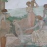 Evian - le Palais Lumière - nymphes à la source, fresque attribuée à Jean D. Benderly