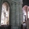 Guérande - Collégiale Saint-Aubin, colonne romane (XII ème siècle) dans la première partie de la nef