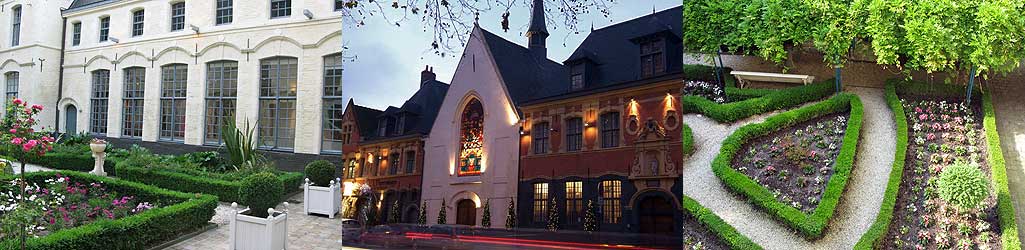 L'Hermitage Gantois : cour d'Honneur, façade rue de Paris et cour 