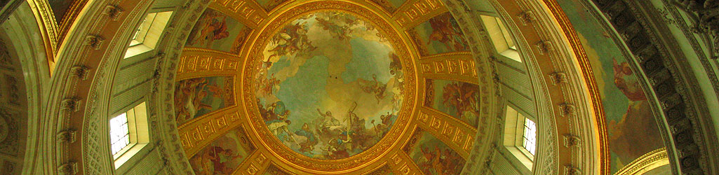 Les Invalides, la coupole du Dôme peinte par Charles de la Fosse.