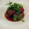 Les Terrasses - Foie gras poêlé, fraises, vinaigre de Banyuls et antésite