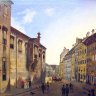 Neue Pinakothek - Domenico Quaglio (1787-1837) «  Die Residenzstrasse in München gegen den Max-Joseph-Platz im Jahr 1826 » - 1826. Salle 8 - L'Art à la cour de Louis 1er de Bavière.