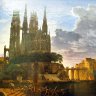 Neue Pinakothek - Karl Friedrich Schinkel (1781-1841) « Dom über einer Stadt » -1813. Salle 9 - Malerei der Romantik in Dresden und Berlin.
