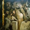 Neue Pinakothek - Gabriel Cornelius von Max (1840-1915) « Affen als Kunstrichter » - 1889. Salle 14 - Landschaften der Münchner und Haager Schule und Meisterwerke des Leibl Kreis.