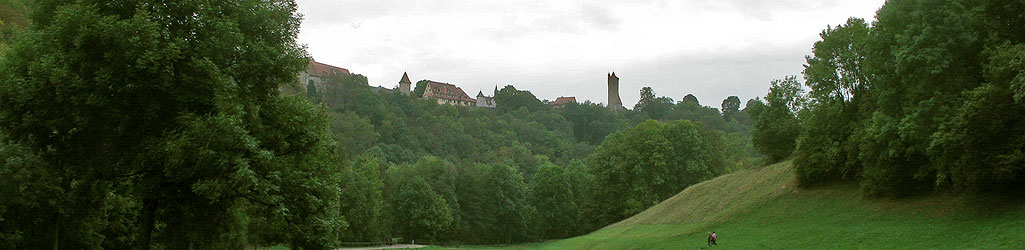 Rothenburg vue de la vallée de la Tauber