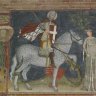 Vérone – San Zeno Maggiore –latéral droit de l’église supérieure : fresque Saint Georges et la Princesse.
